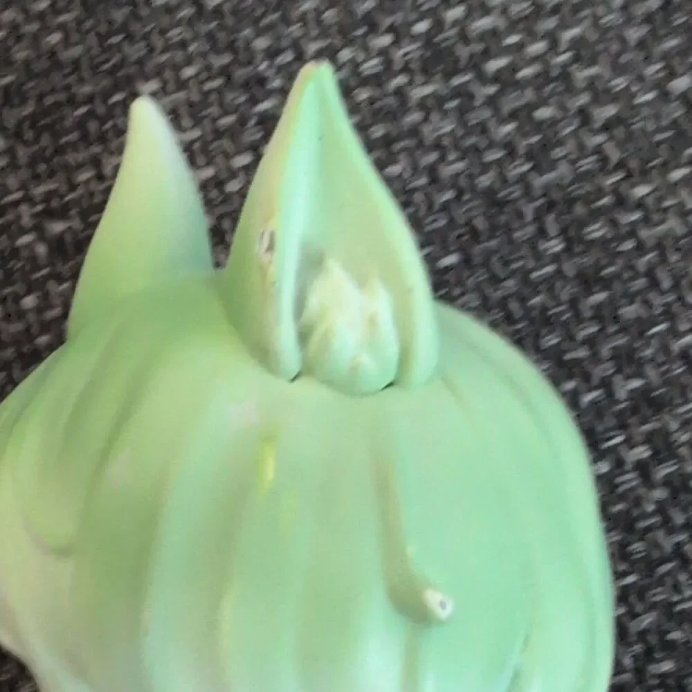 Green-Haired Fox Girl Anime Figure Anthropomorphic Plastic, Tail, Ears